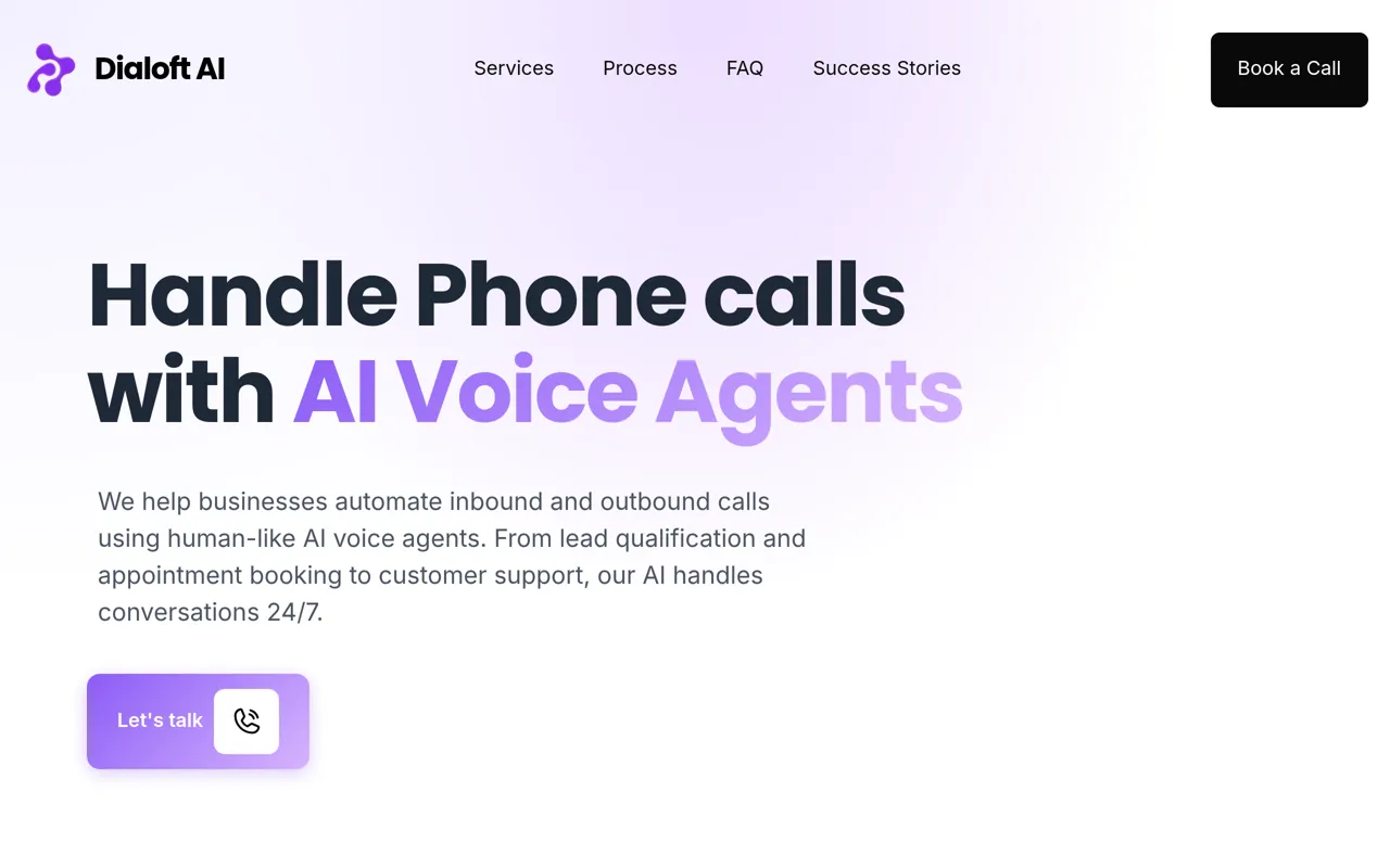 Screenshot of Dialoft AI