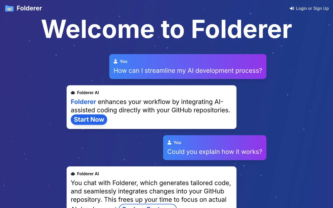 Screenshot of Folderer