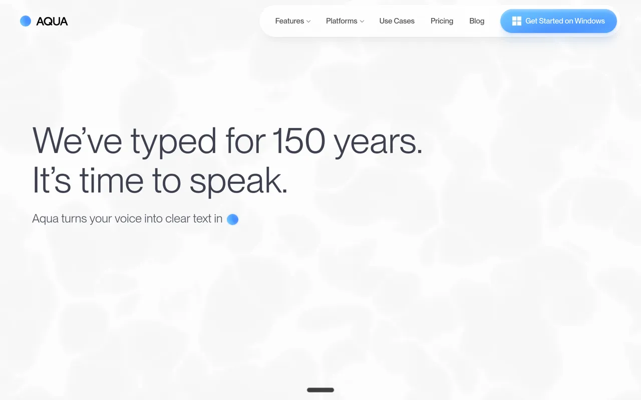 Screenshot of Aqua Voice