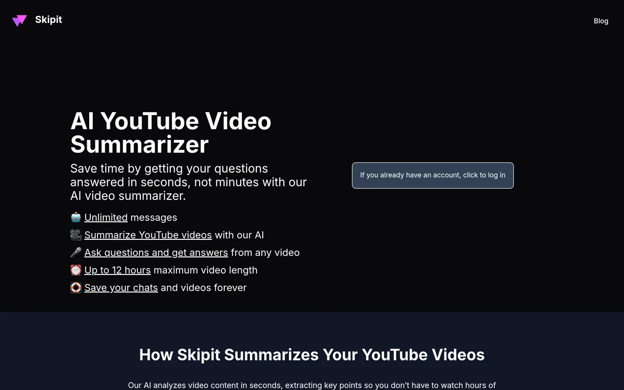 Screenshot of Skipit