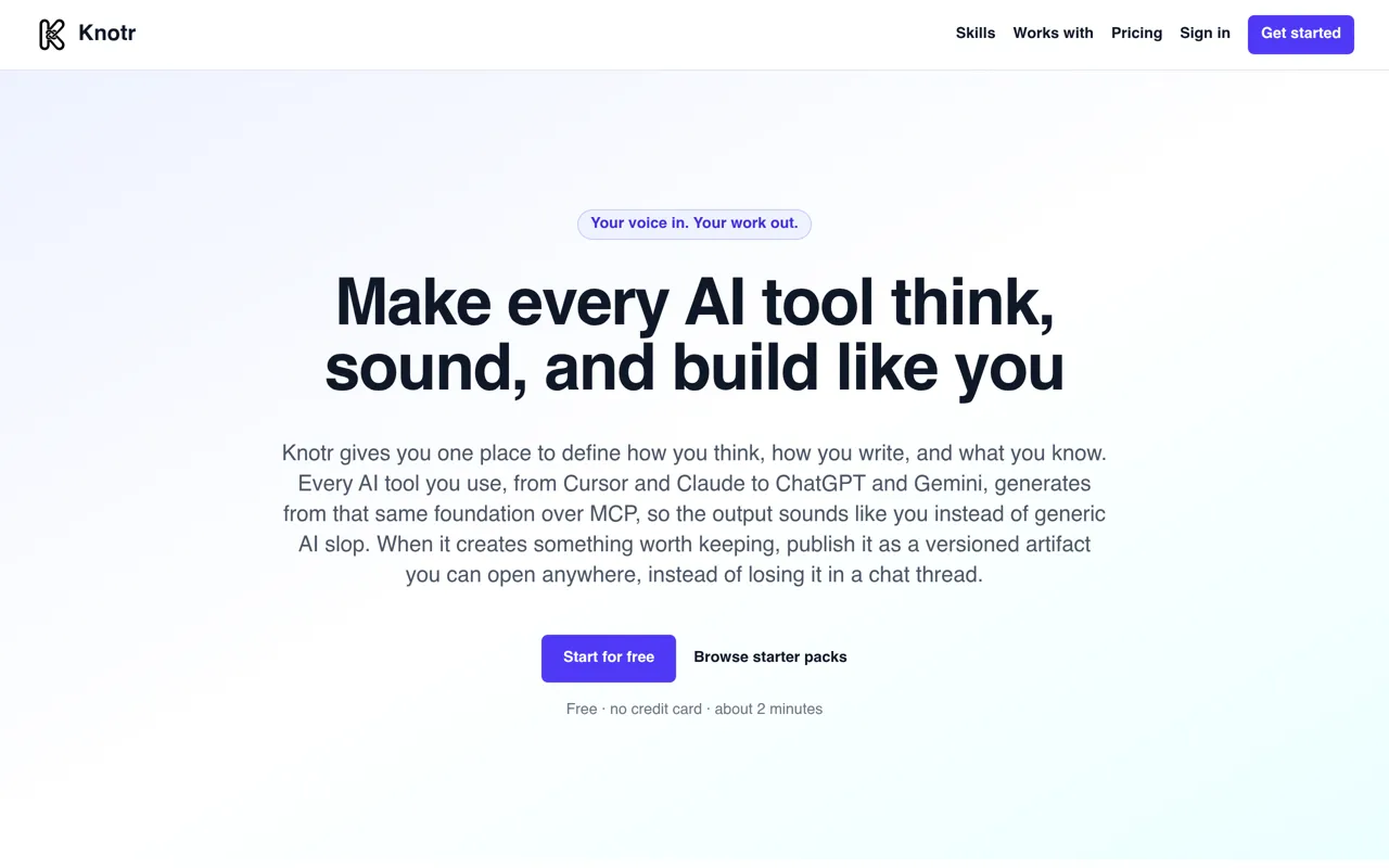 Screenshot of Knotr