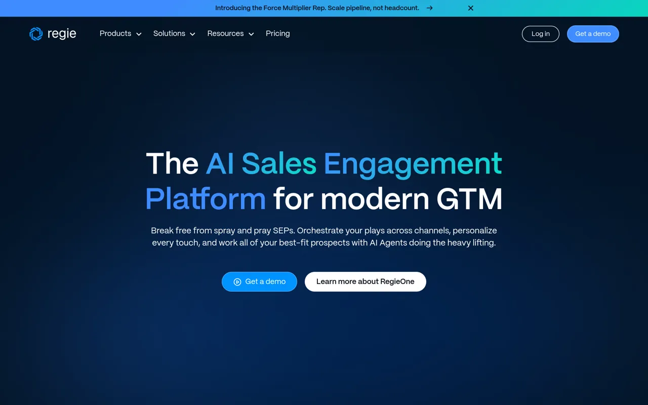 Screenshot of Regie.ai