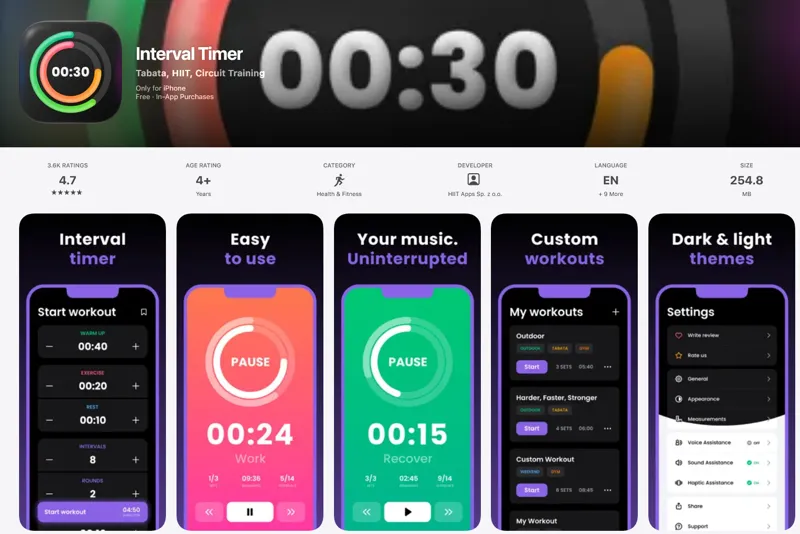 Screenshot of Interval Timer