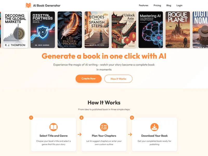 Screenshot of AI Book Generator