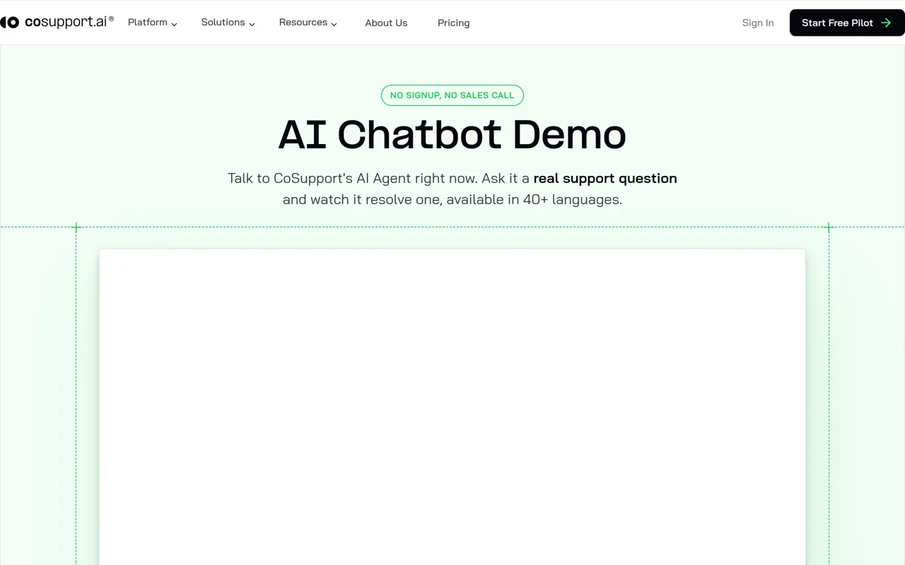 Screenshot of CoSupport AI Agent