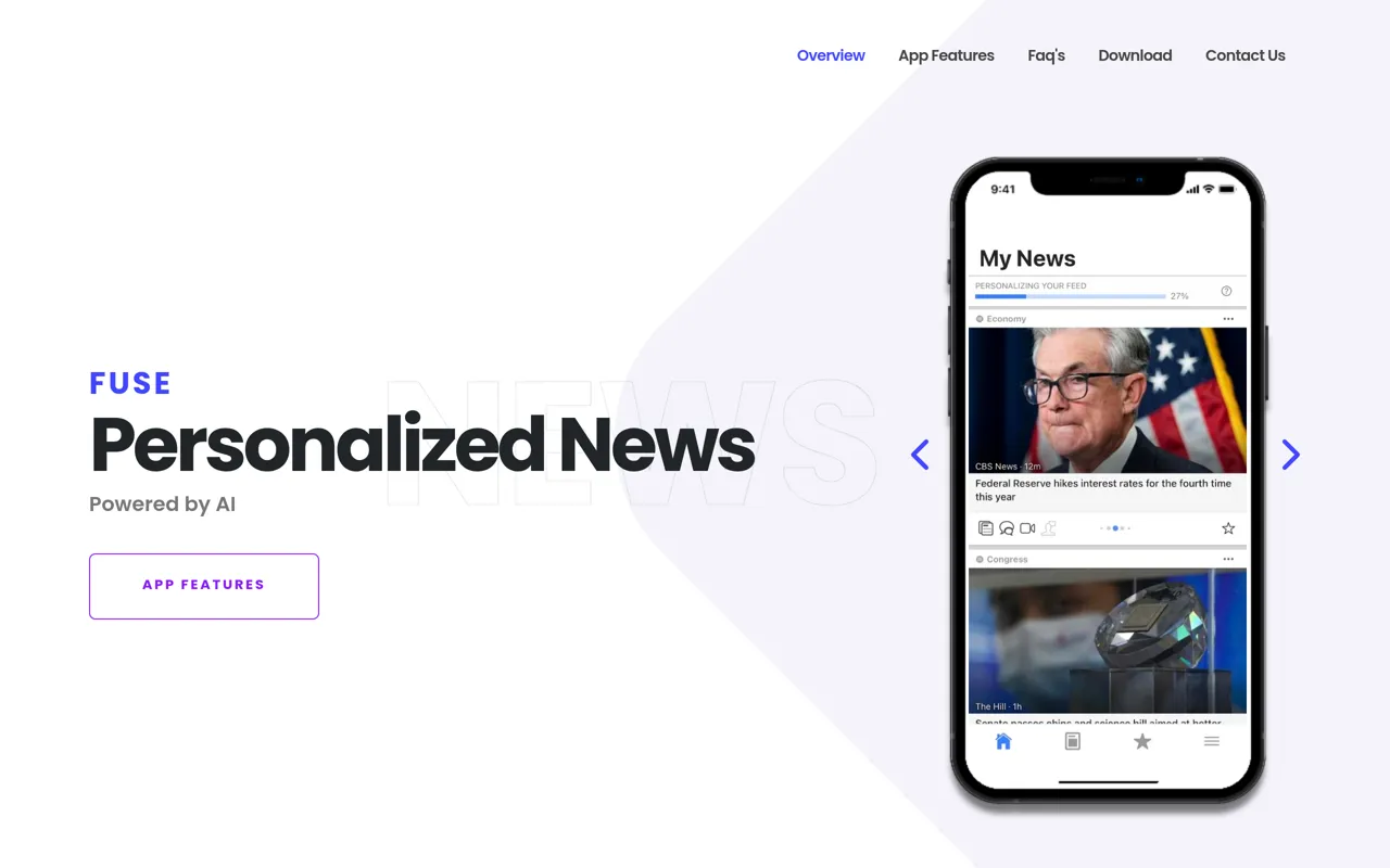 Screenshot of Fuse - Personalized News