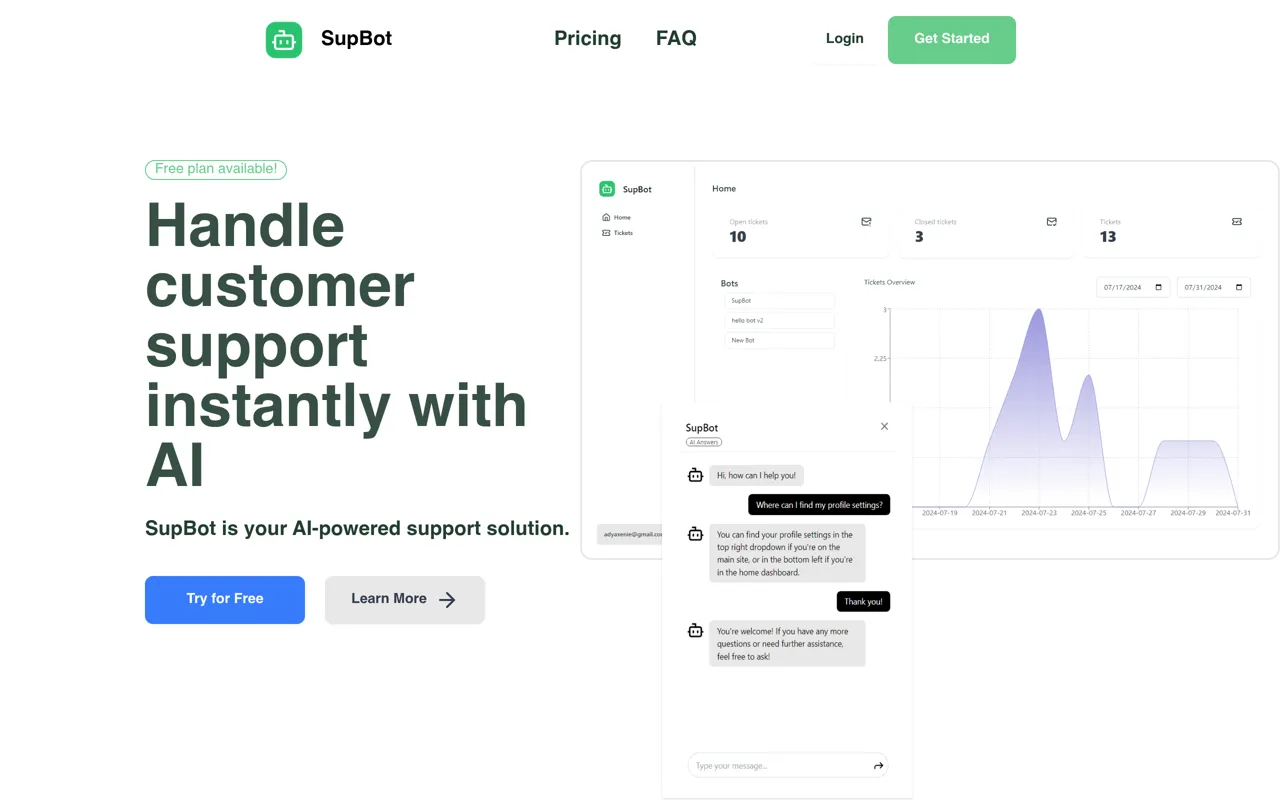 Screenshot of SupBot