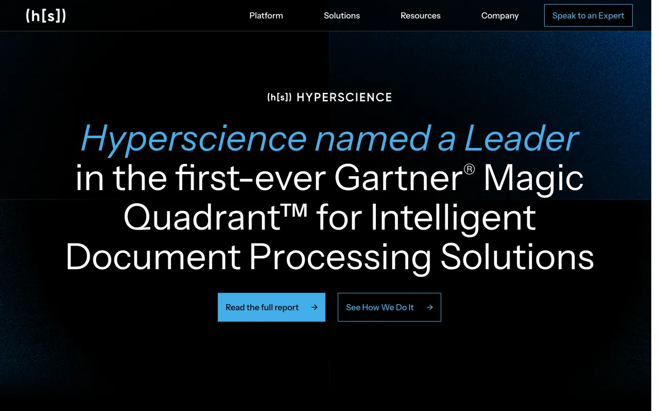 Screenshot of Hyperscience