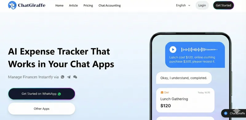 Screenshot of Chatgiraffe