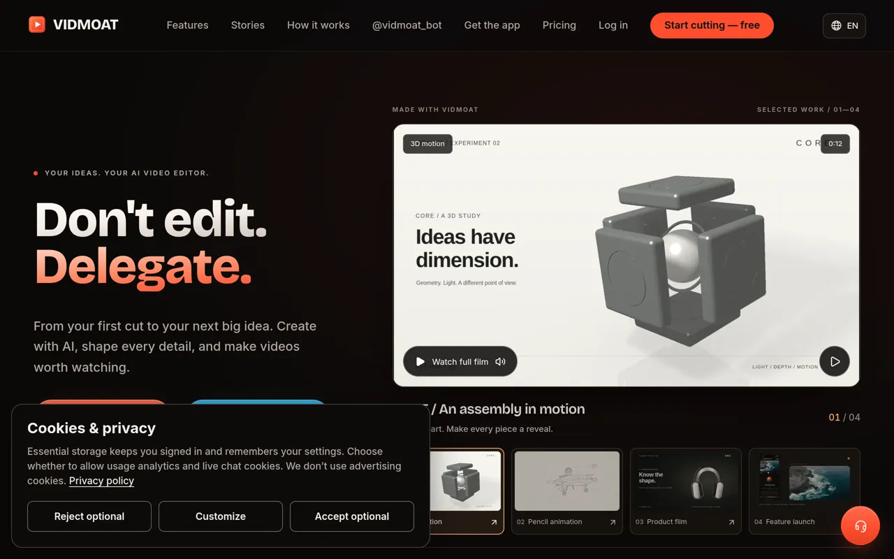 Screenshot of Vidmoat