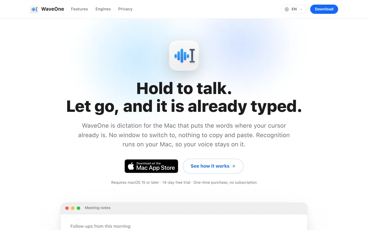 Screenshot of WaveOne