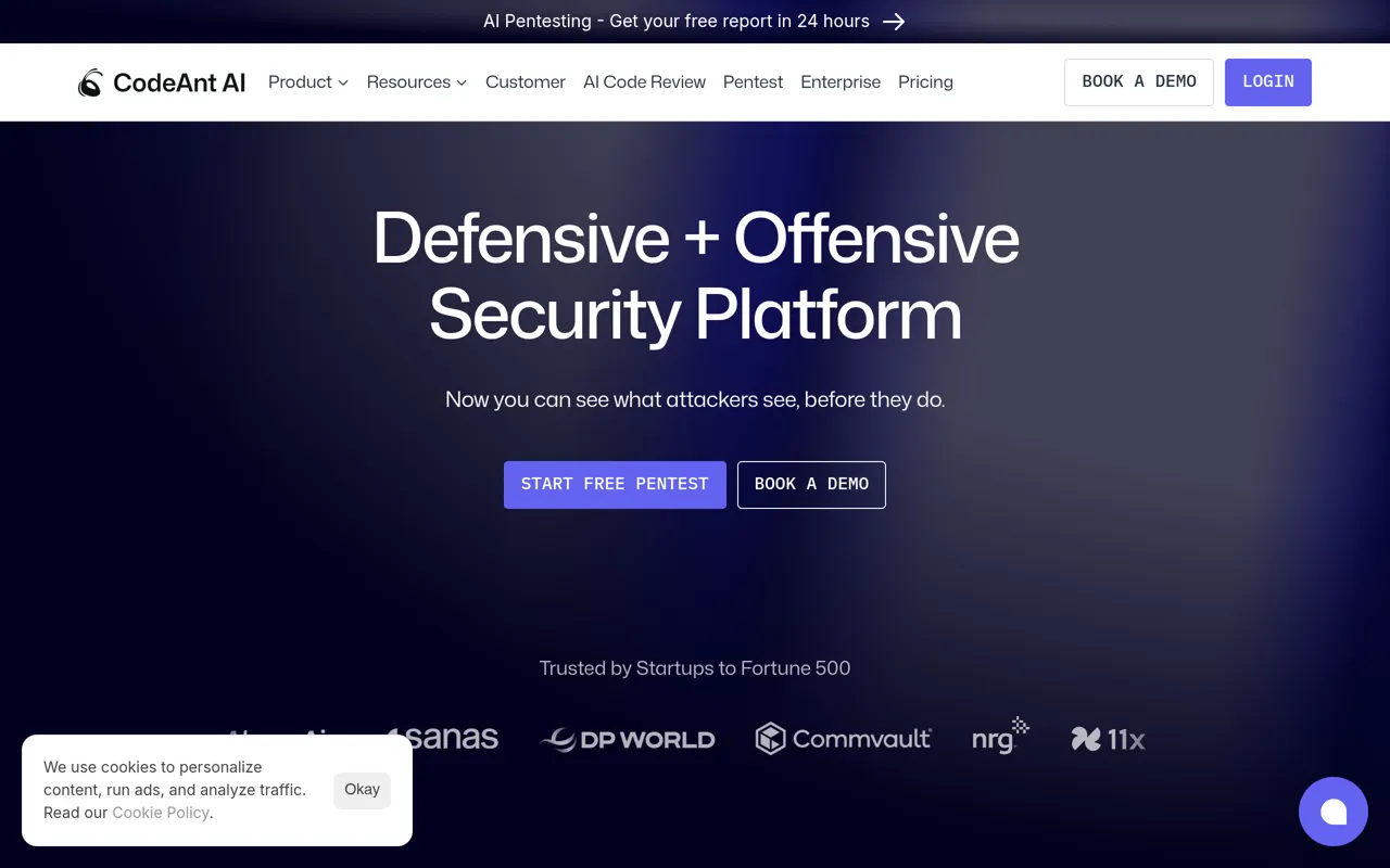 Screenshot of CodeAnt AI