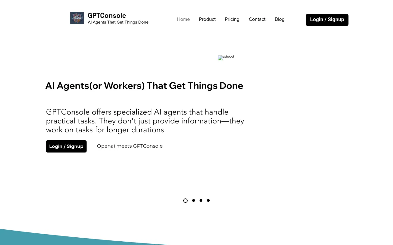 Screenshot of GPTConsole