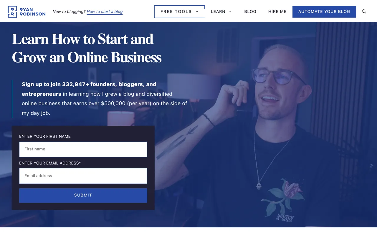 Screenshot of RightBlogger