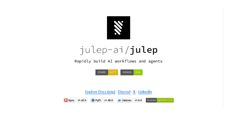 Screenshot of Julep