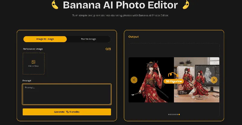 Screenshot of Banana AI