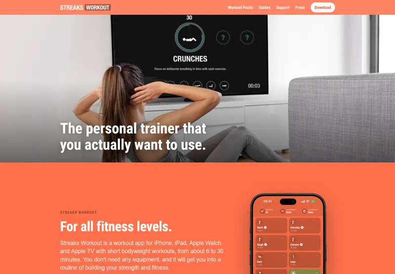 Screenshot of Streaks Workout