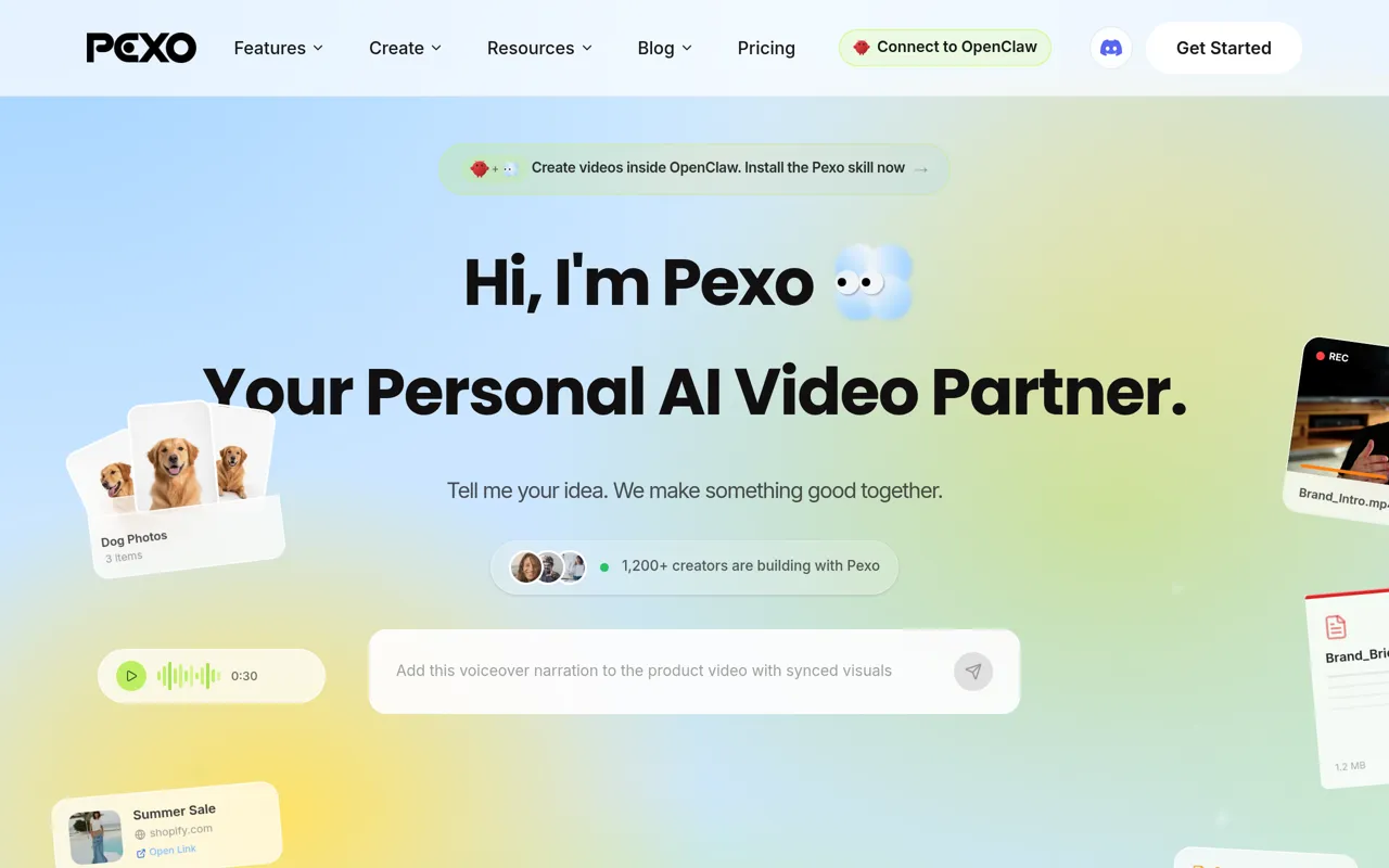 Screenshot of Pexo