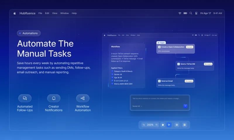 Screenshot of Hubfluence