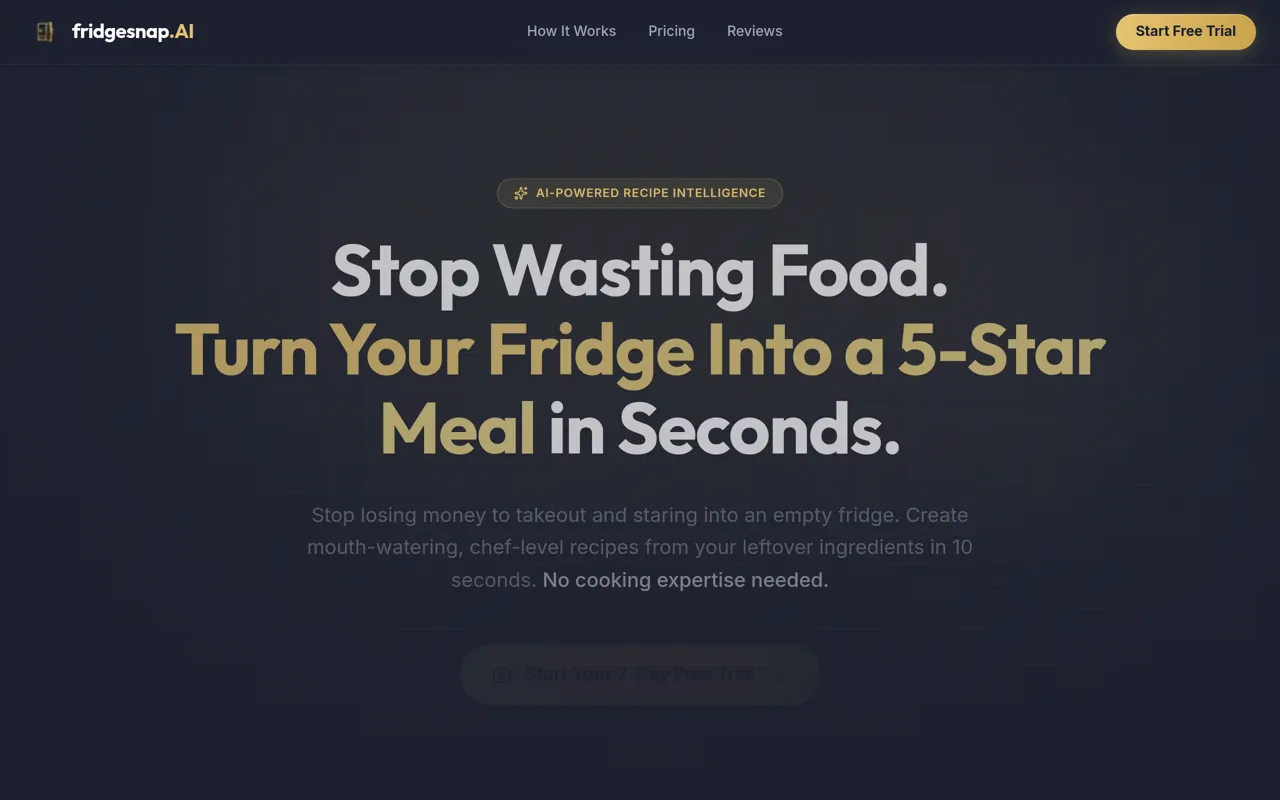 Screenshot of fridgesnap.AI