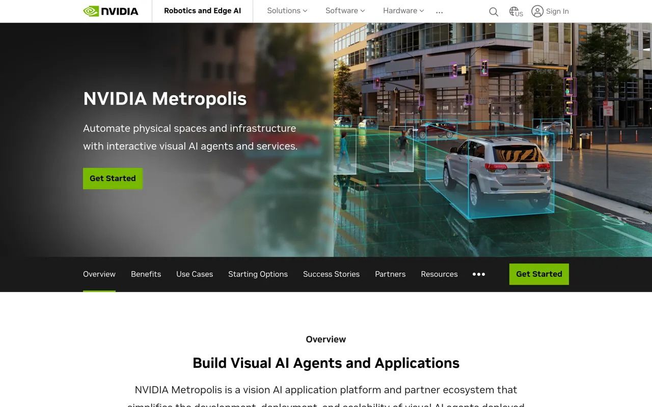 Screenshot of NVIDIA Metropolis