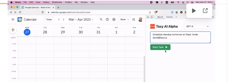 Screenshot of Taxy AI
