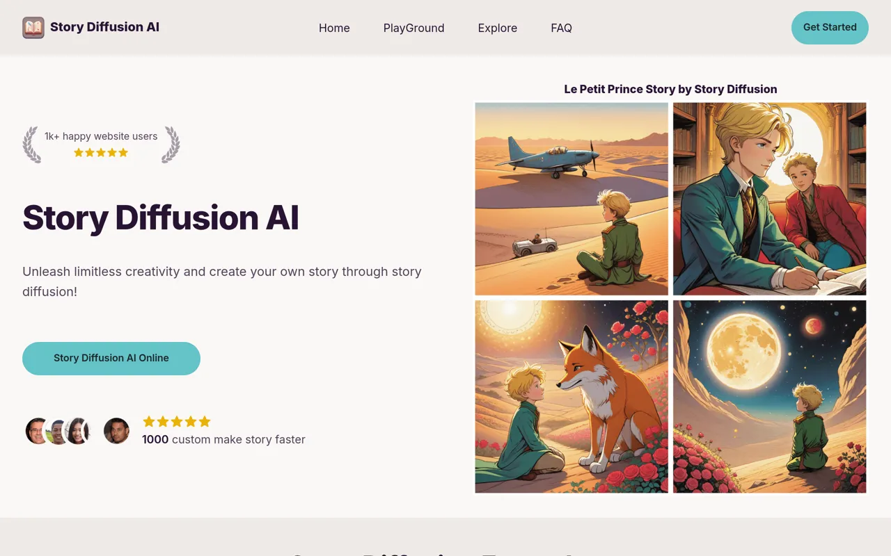 Screenshot of Story Diffusion AI