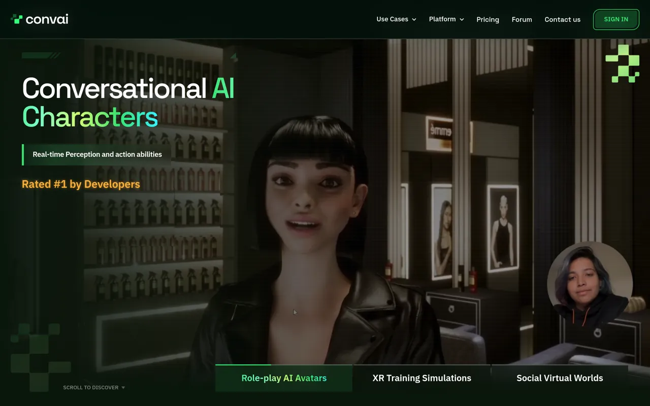Screenshot of Convai