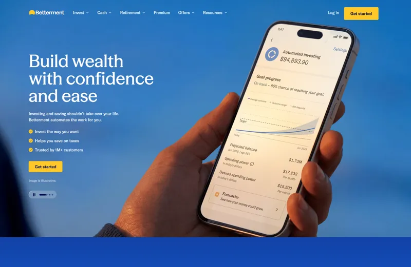 Screenshot of Betterment