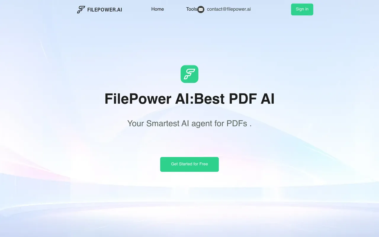 Screenshot of FilePower AI