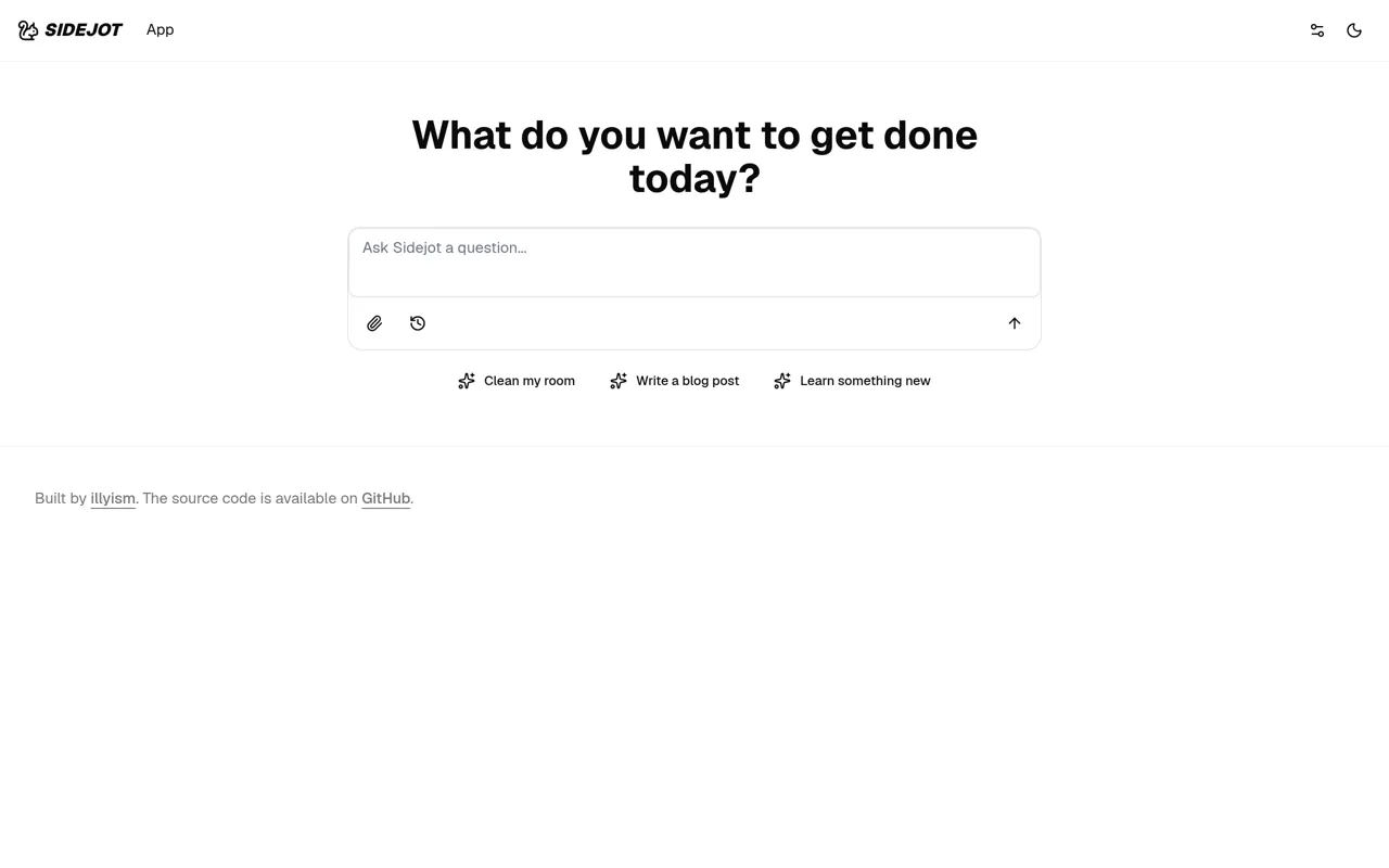Screenshot of Sidejot