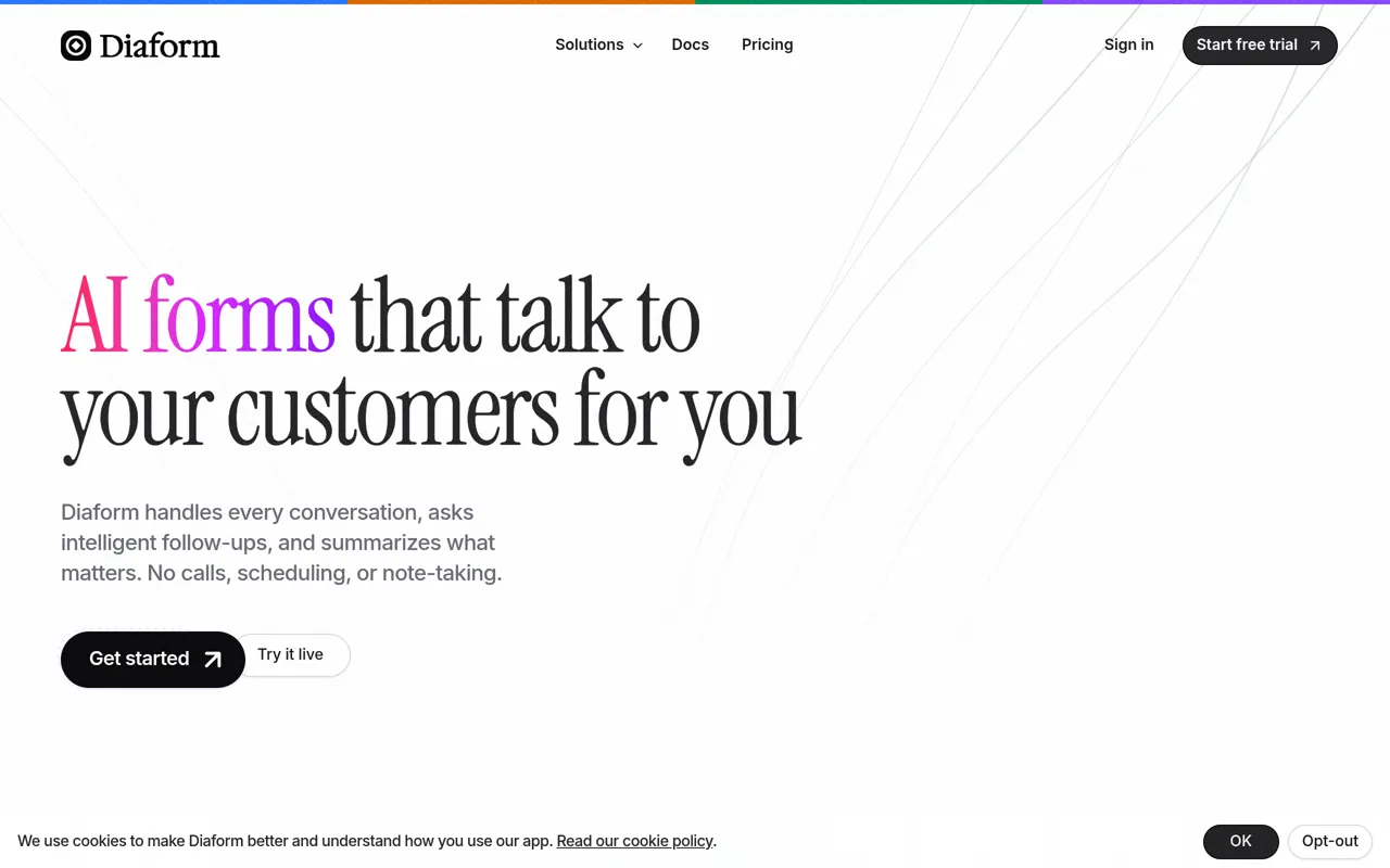 Screenshot of Diaform
