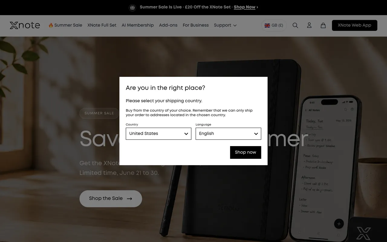 Screenshot of XNote AI Smart Pen & Notebook