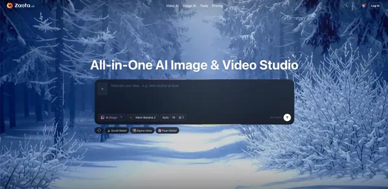 Screenshot of Zanta AI