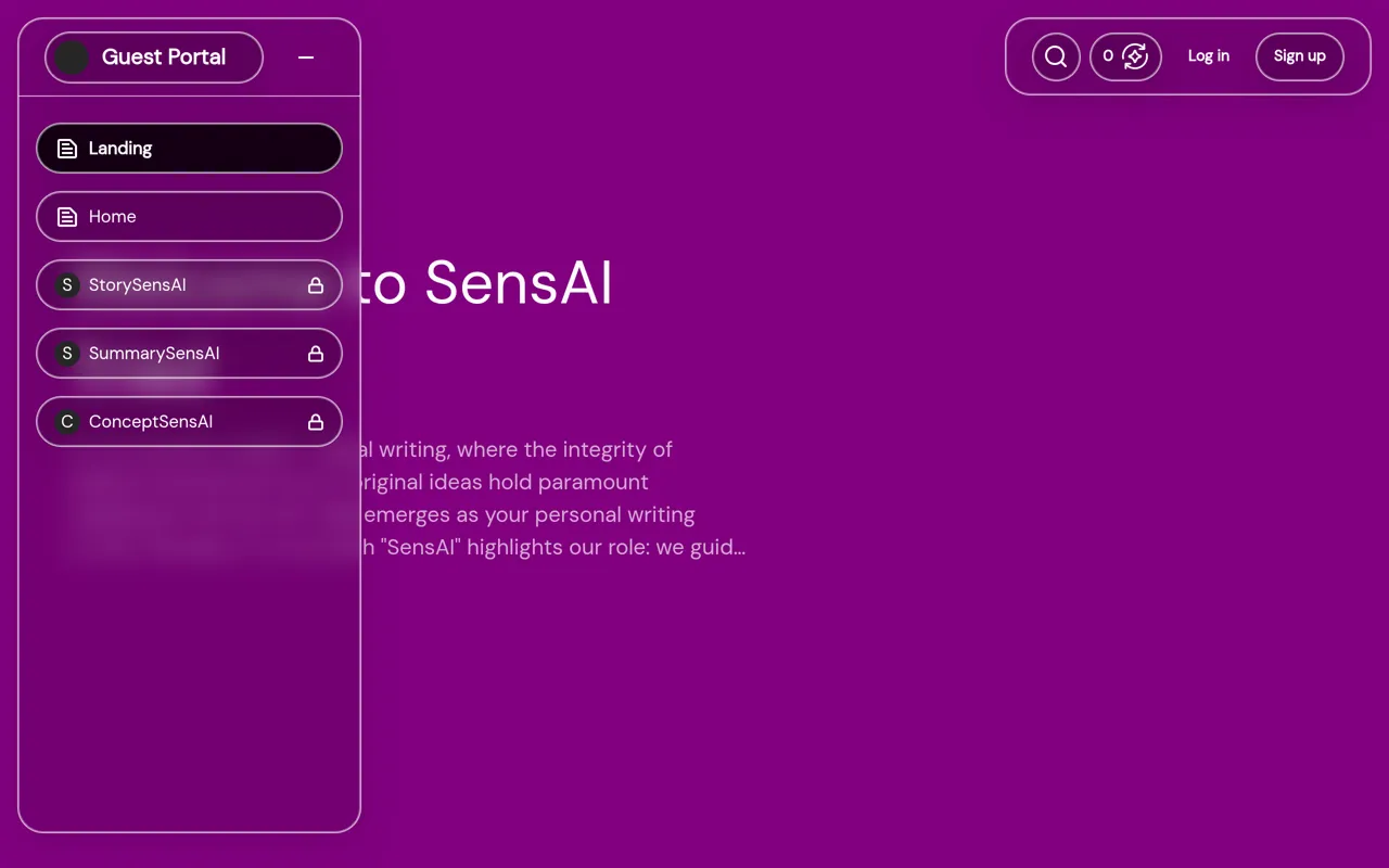 Screenshot of SensAI Triad