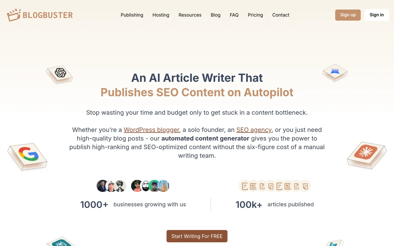 Screenshot of BlogBuster