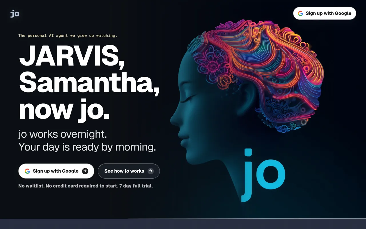 Screenshot of jo