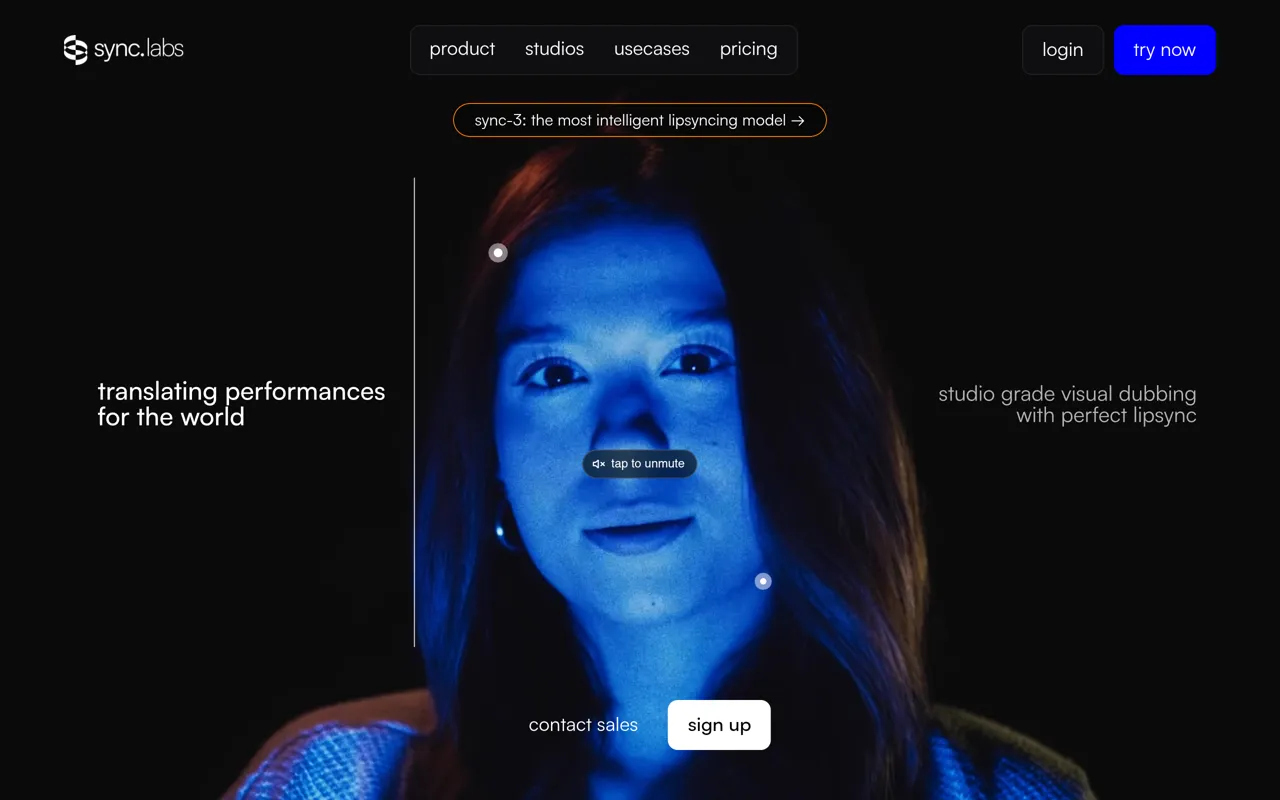Screenshot of Sync Labs