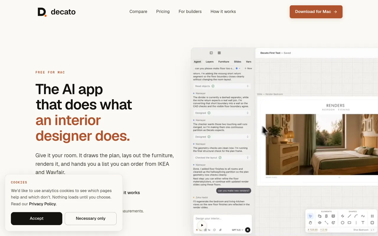 Screenshot of Decato