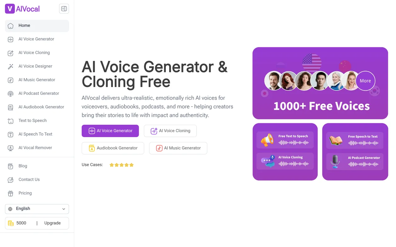Screenshot of AIVocal