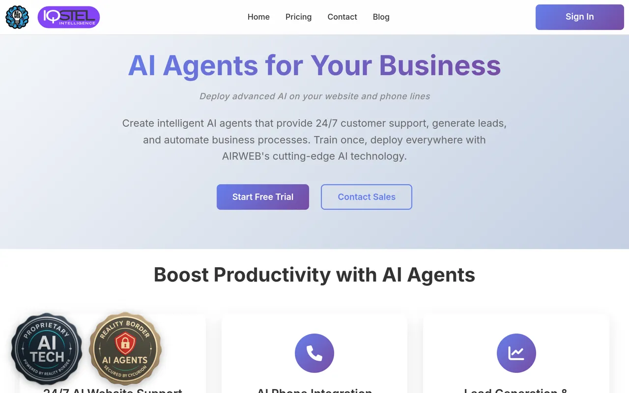Screenshot of AIRWEB