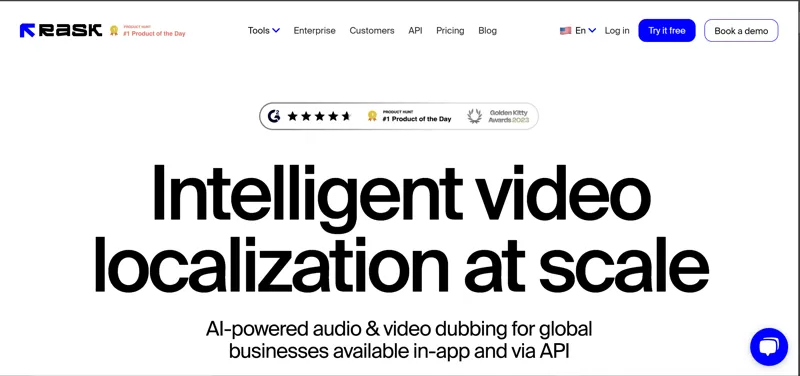 Screenshot of Rask AI