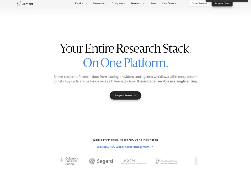 Screenshot of AllMind AI