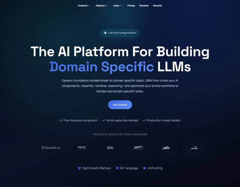 Screenshot of UBIAI