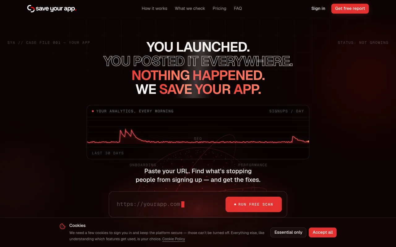 Screenshot of Save Your App