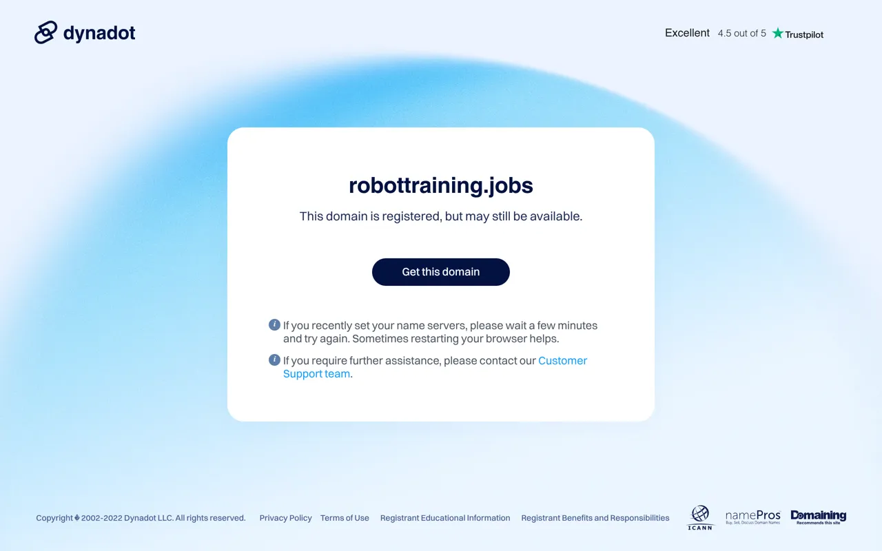 Screenshot of RobotTraining.jobs