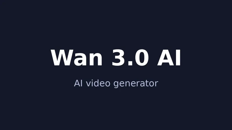 Screenshot of Wan 3 AI