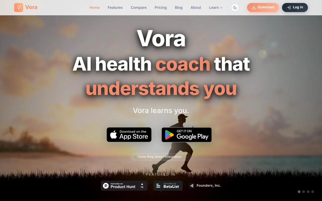 Screenshot of Vora