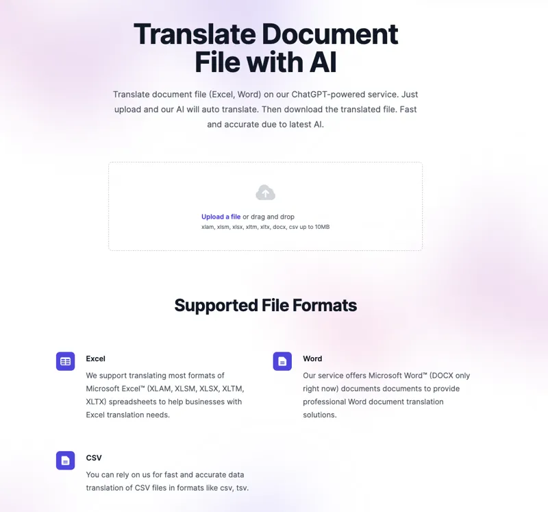 Screenshot of Doc2Lang