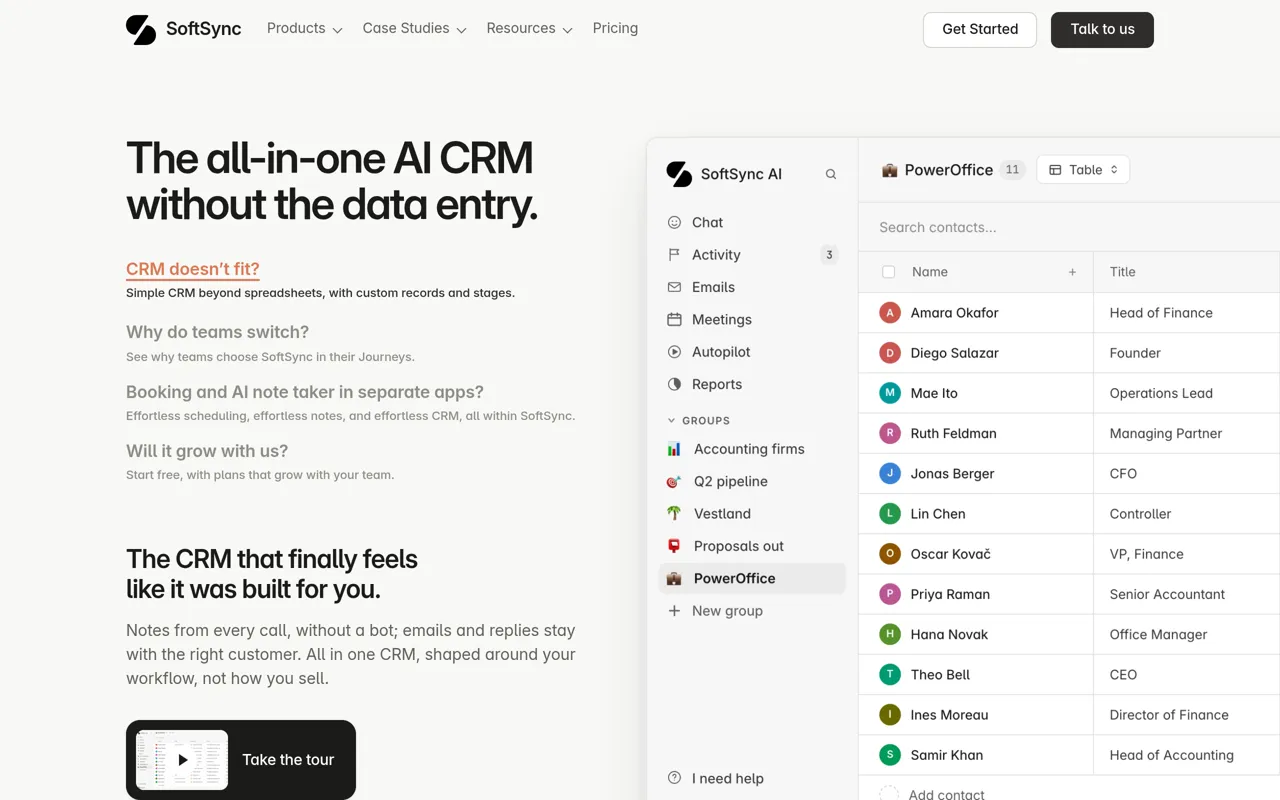 Screenshot of SoftSync
